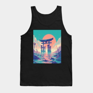 Dream of Destruction - Apocalypse and torii Gate Lofi Art Tank Top